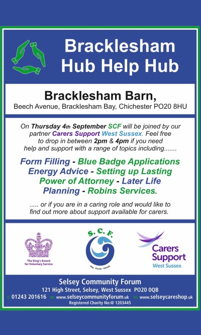 Carer Hub - at Bracklesham Barn Help Hub